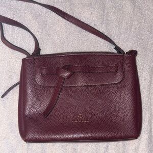 Nanette Lepore Wine Crossbody Bag with Bow Accent